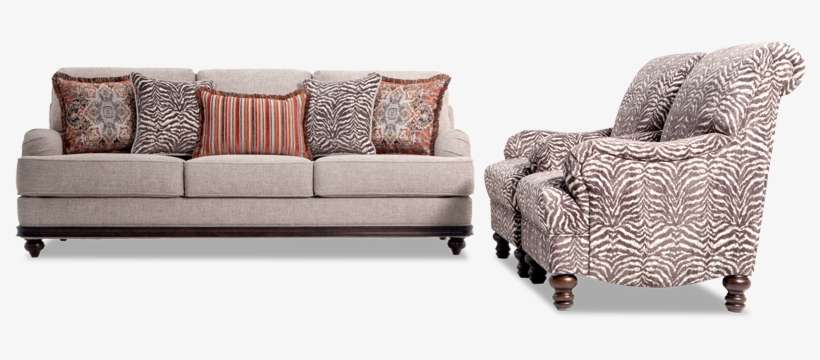 Cora Sofa & 2 Zebra Chairs - Living Room, transparent png download