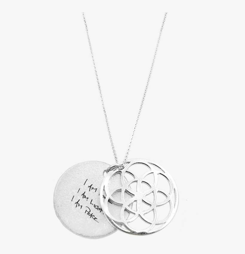 Seed Of Life Necklace Silver - Locket, transparent png download