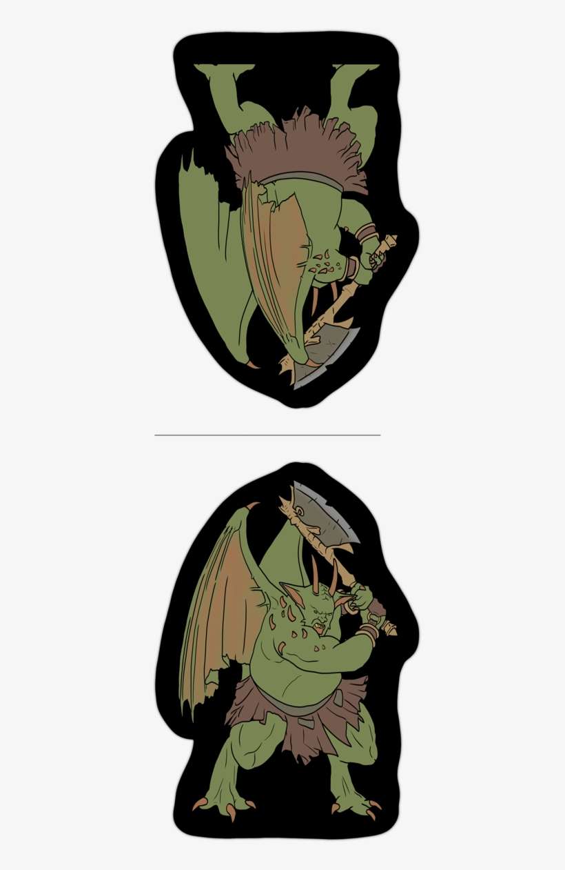 A Kind Of Gargoyle Looking Demon - Illustration, transparent png download