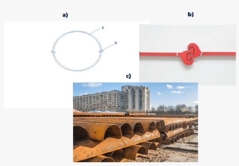 Tubular Pile Made Of Two Semi-tubes With Interlock - Construction, transparent png download