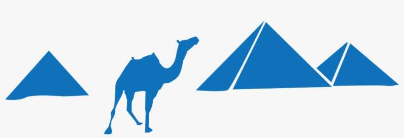Pyramids Camel Blue - Pyramids Of Giza Vector, transparent png download