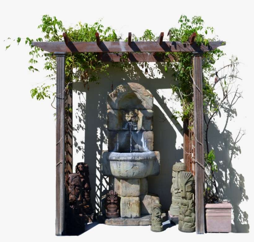 The Fountain In The Garden, S - Rustic Wooden Fountains, transparent png download