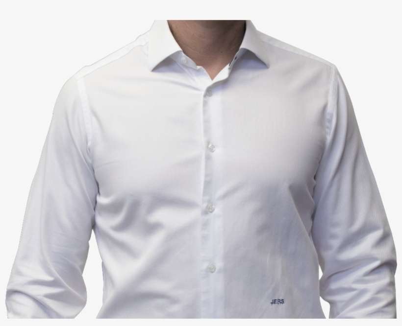 White Shirt 160s Cotton - Long-sleeved T-shirt, transparent png download