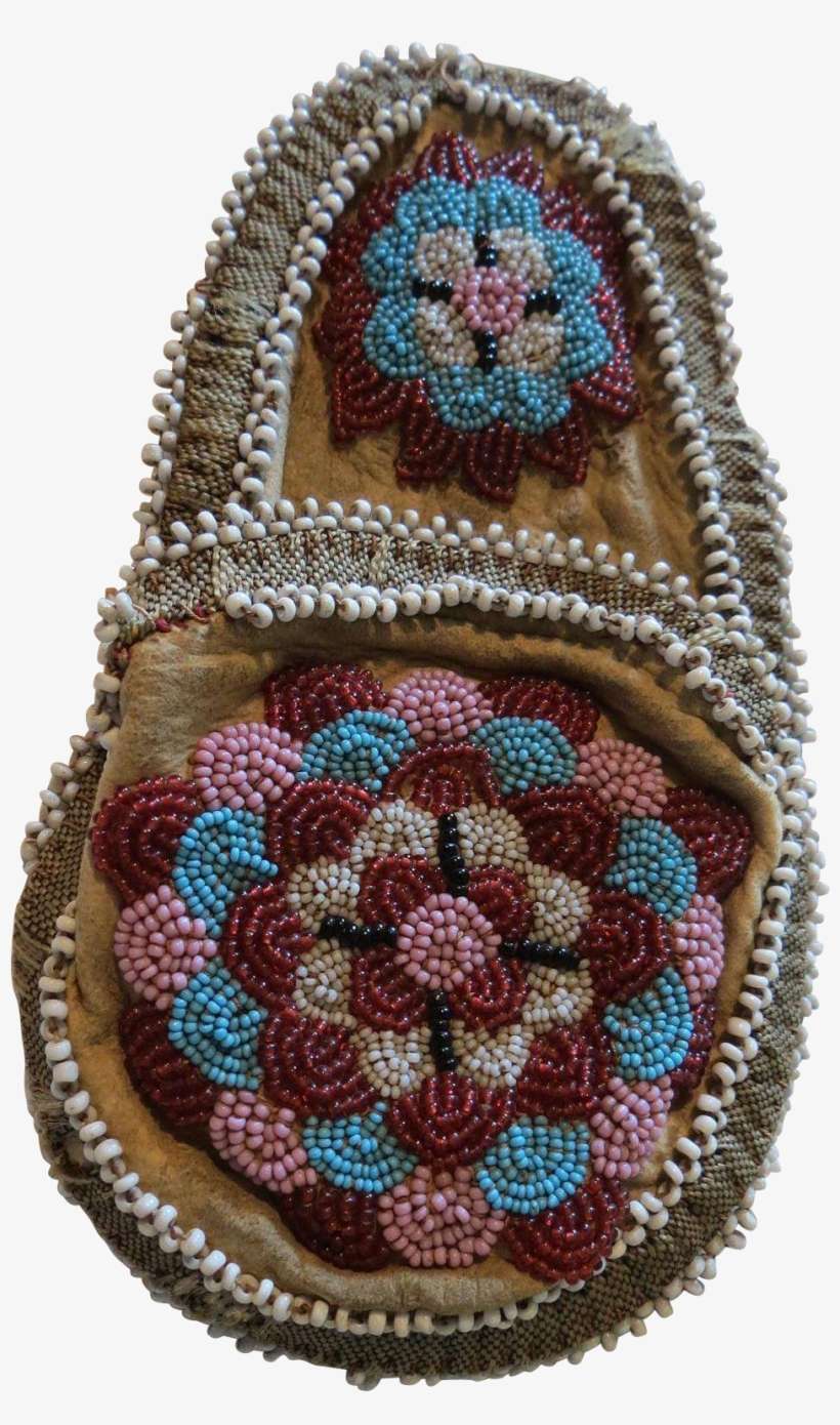 Vintage Native American Indian Beaded Coin Purse Ruby - Needlework, transparent png download