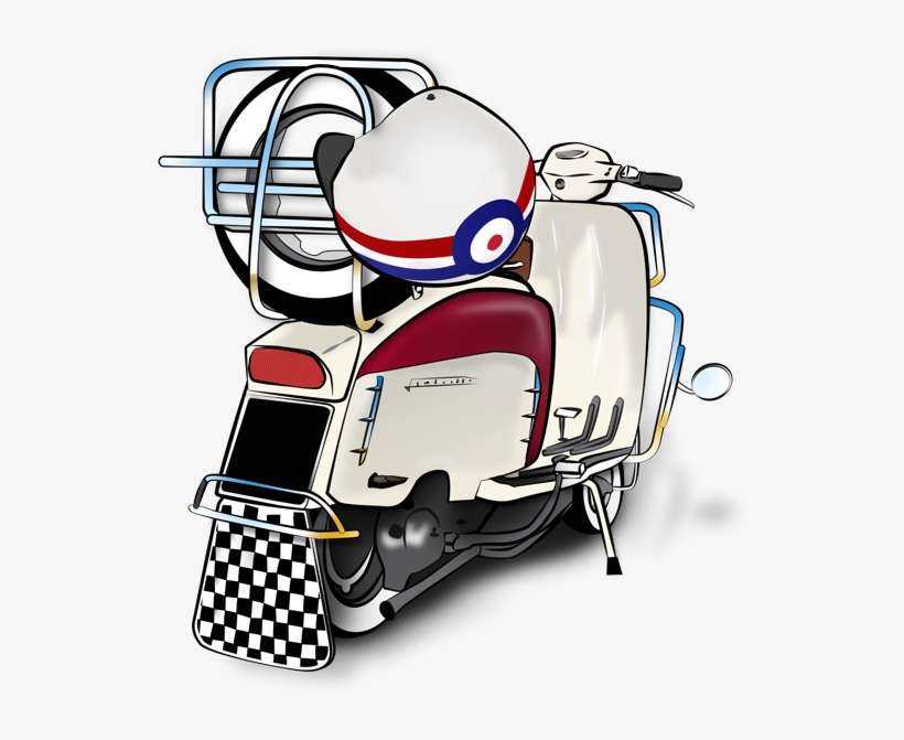 Jpg Royalty Free Library Mod And Scooterist Artwork - Lambretta Artwork, transparent png download