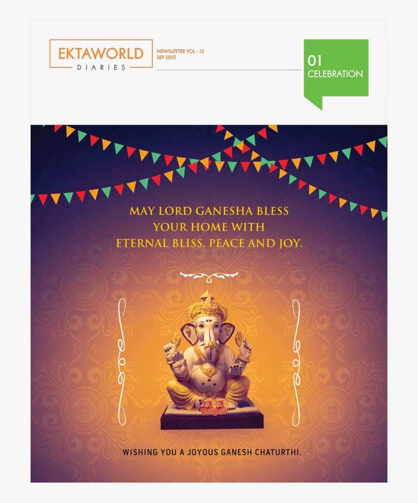 Ekta World Diaries - Ganesh Chaturthi, transparent png download