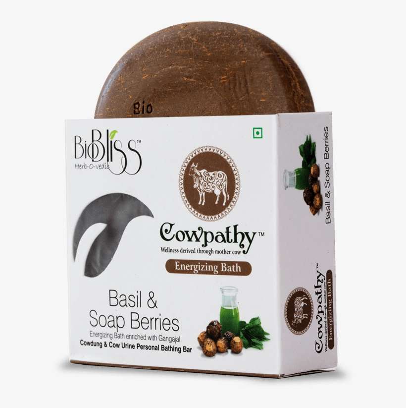 Cowpathy Basil & Soap Berries 75g - Cowpathy Soap, transparent png download