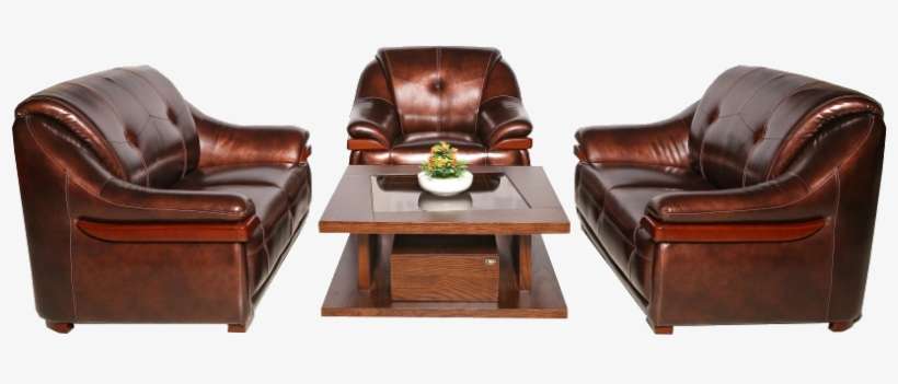 Wood, Leather - Club Chair, transparent png download