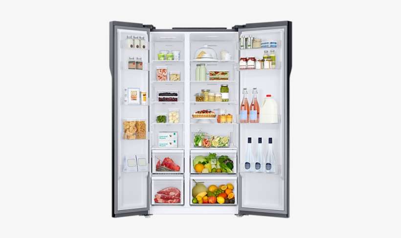 Samsung 604 L Side By Side Refrigerator Rs55k50a02c - Samsung Rs51k5460sl, transparent png download