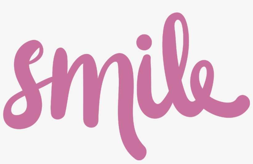 #smile #words #quotes #sayings #pink - Smile Word Vector, transparent png download