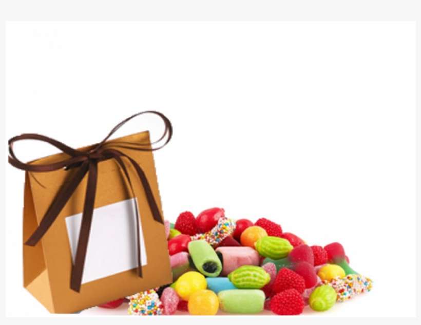 Gold Bags With Sweets-1000x1000 - Candy, transparent png download