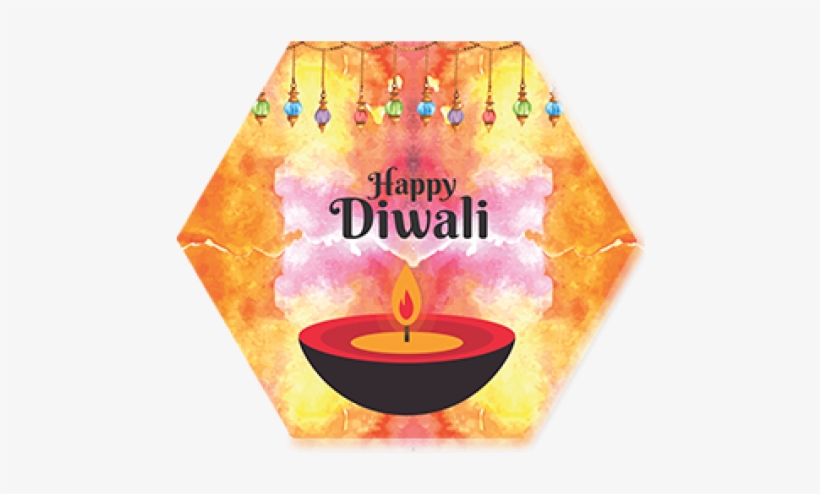 Colorful Diwali Hexa Customised Coaster Colorful Diwali - Diwali, transparent png download