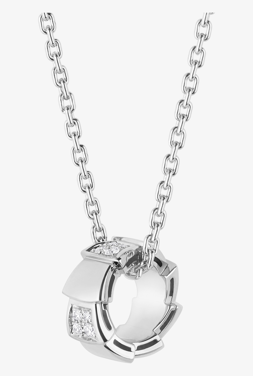 Serpenti Viper Necklace Necklace White Gold White - Bvlgari Serpenti Pendants, transparent png download