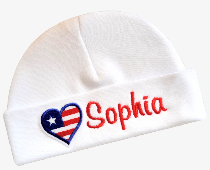 Personalized Embroidered Baby Girl Hat - Beanie, transparent png download