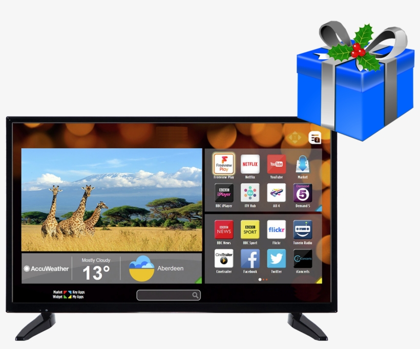 Free 24\" Smart Tv Free Christmas Gift - Bush 24 Inch Hd Ready Smart Tv, transparent png download