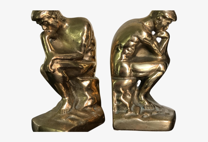 Sculpture Clipart Thinking Man - Bronze Sculpture, transparent png download