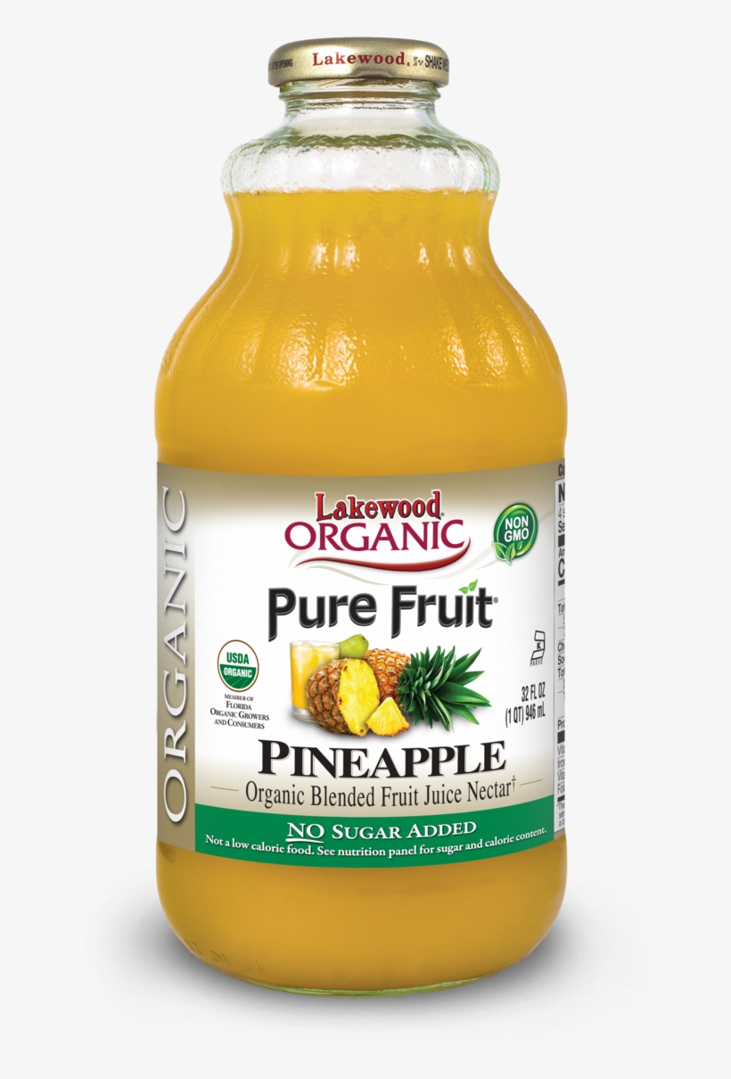 Lakewood Organic Pineapple Blend, 32 Ounce Lakewood - Bottle, transparent png download