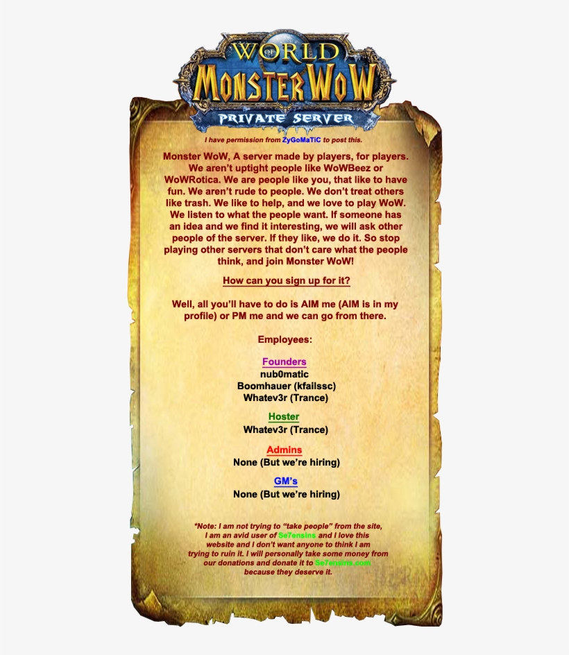 Wow Monster World Of Warcraft - World Of Warcraft, transparent png download