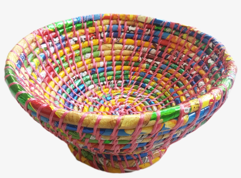 Handicraft Colorful Plastic Bowl - Storage Basket, transparent png download