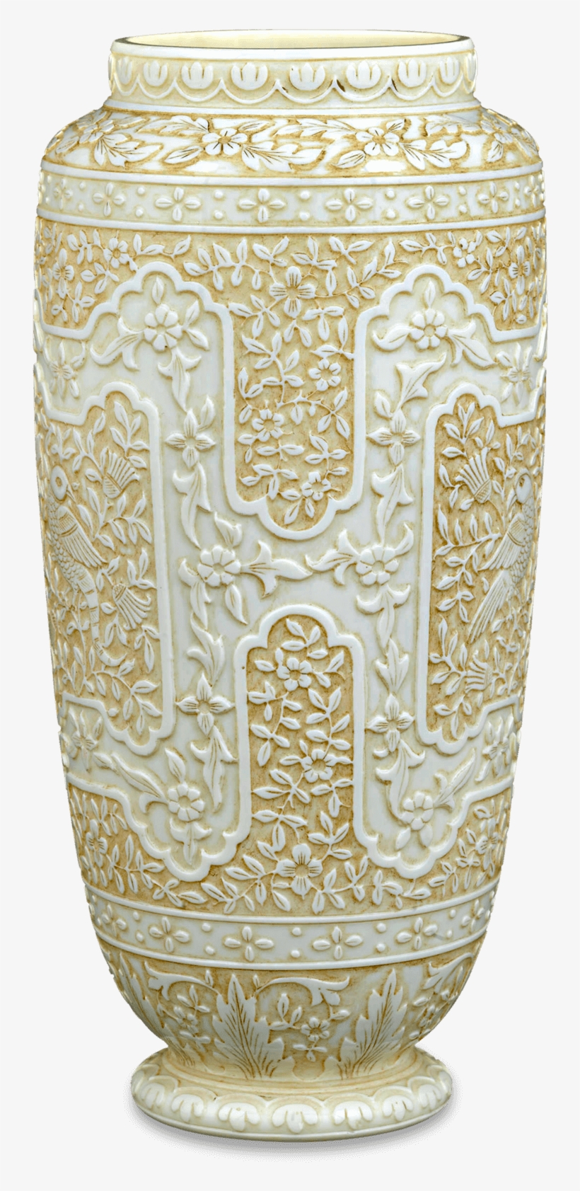 Ivory Cameo Glass Vases By Webb - Vase, transparent png download