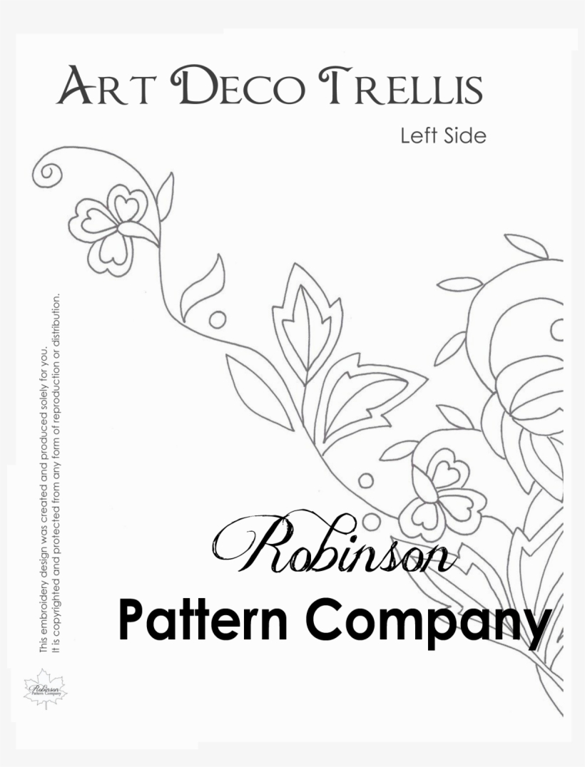 Art Deco Trellis Hand Embroidery Pattern - Things In Life Aren T, transparent png download