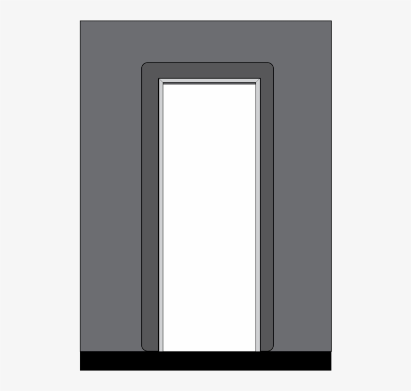 After Installed The Pvc Bathic Frame, Plastering The - Sliding Door, transparent png download