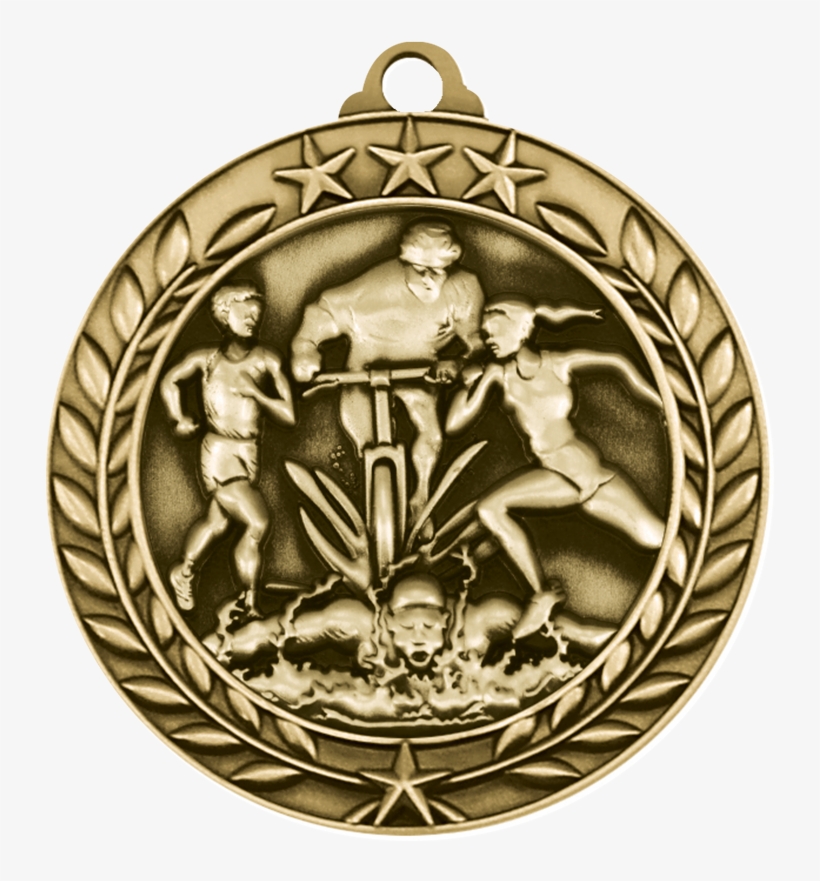Triathlon Wreath Medal For Running Events - Basketball Medal, transparent png download