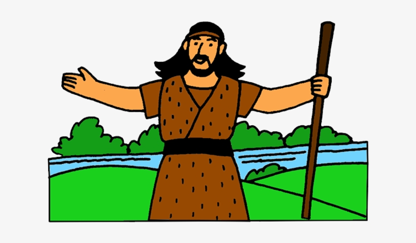 Clip Library Download Baptism Of Jesus Clipart - Cartoon John The Baptist, transparent png download
