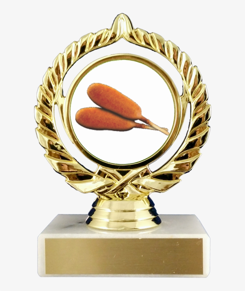 Corn Dogs Logo Trophy On Flat White Marble - Christmas Trophy, transparent png download