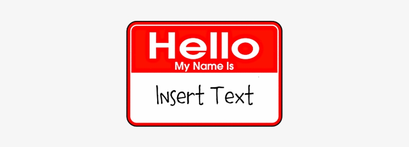 Personalized Hello Name Tag Infant Bodysuit - Name, transparent png download