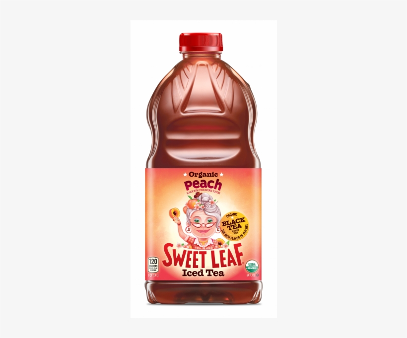 Sweet Leaf All Natural Peach Iced Tea 64 Oz Plastic - Sweetleaf, transparent png download