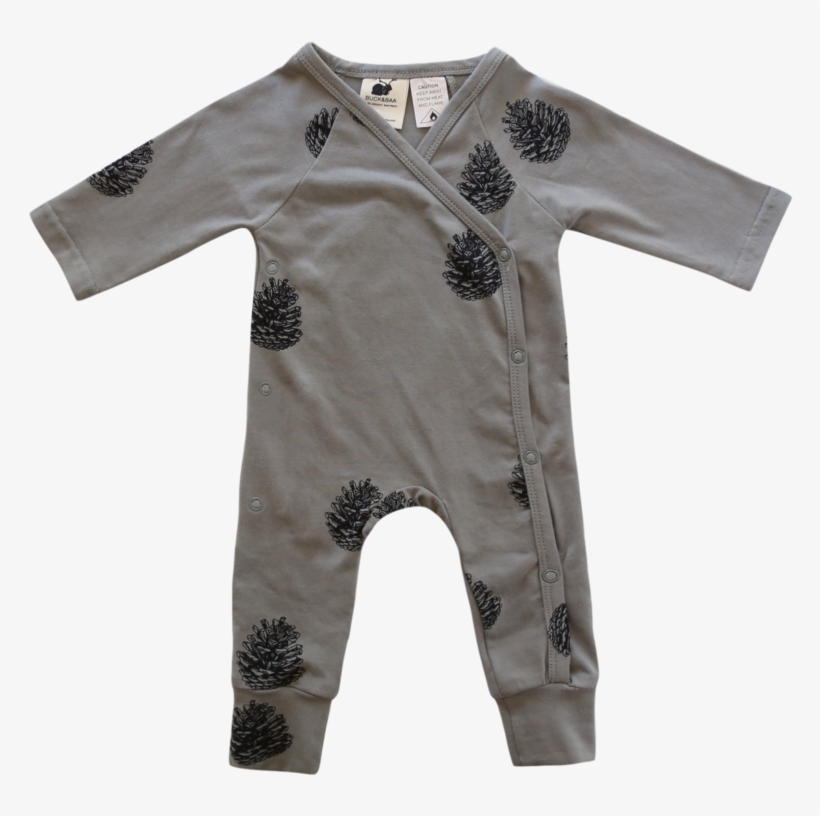 Pinecone Print Kimono Romper - One-piece Garment, transparent png download