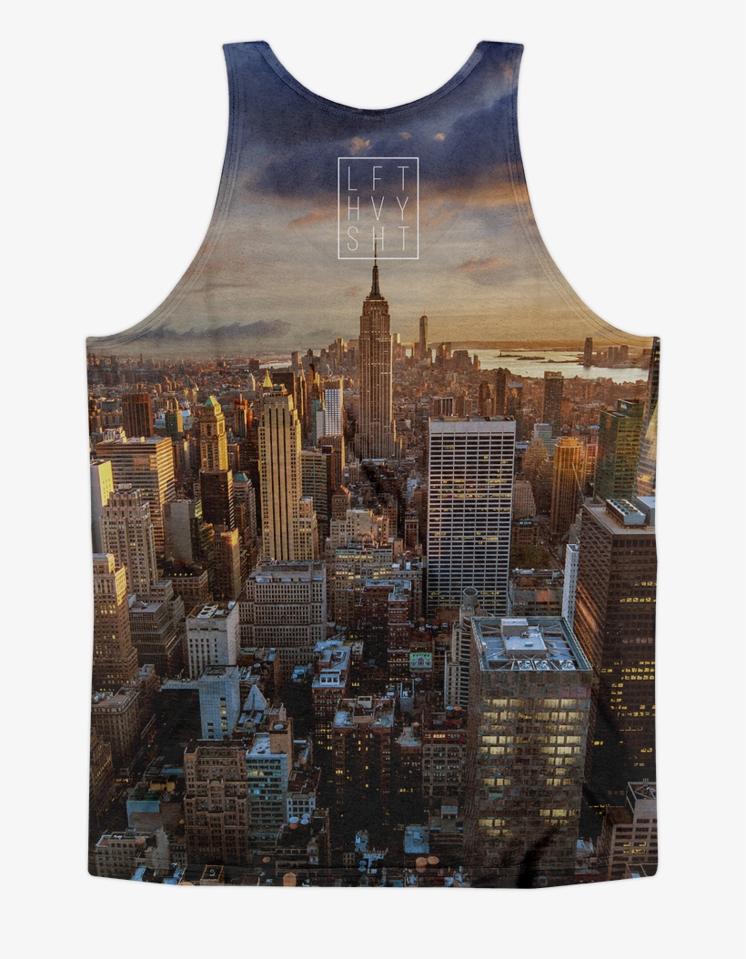New York City Skyline Men's Tank Top - Empire State Building, transparent png download