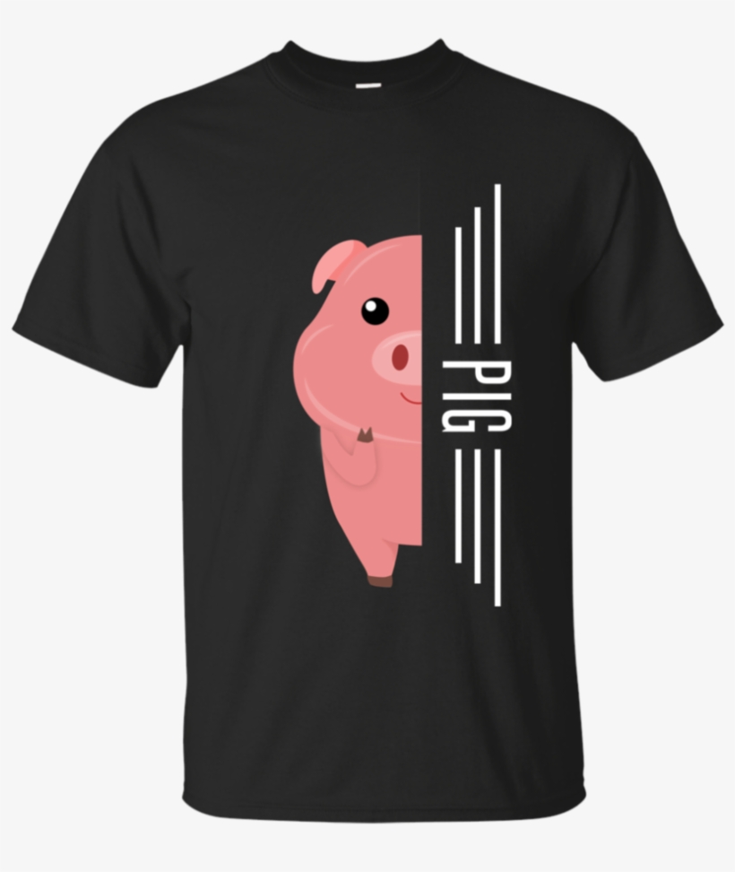 Pig Half Face Tshirt G200 Gildan Ultra Cotton T Shirt - Shirt, transparent png download
