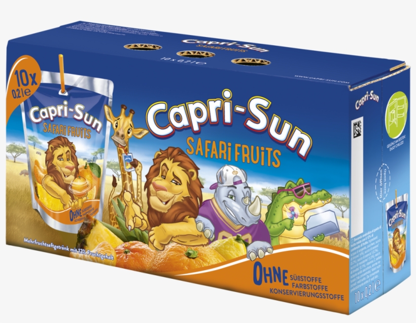 Capri Sun Safari 10 X 0,2l - Capri Sun, transparent png download