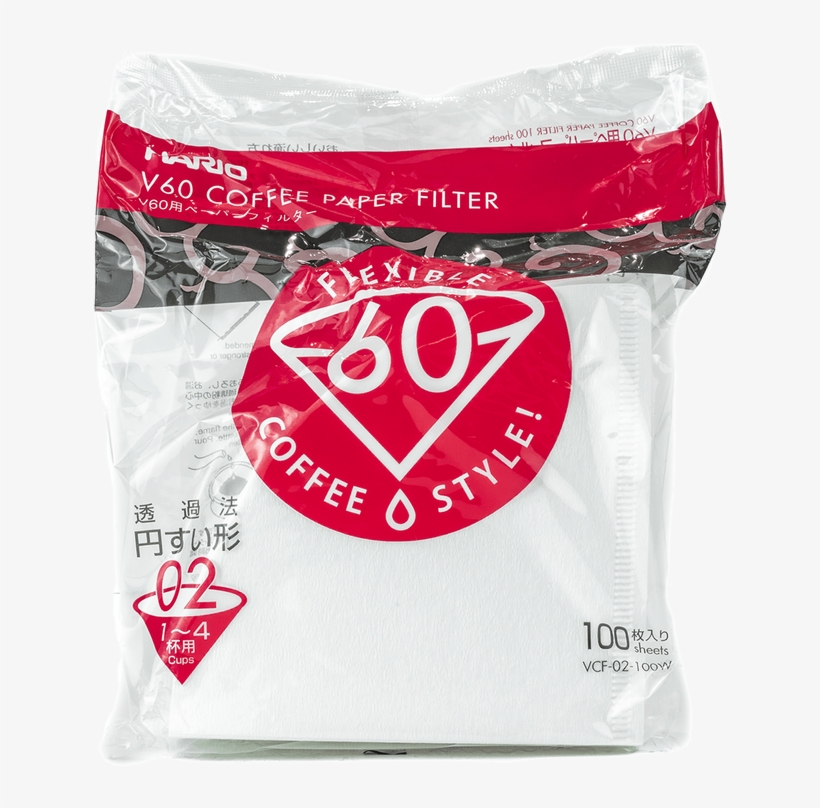Hario V60 02 Filters 100pk - Hario V60 Paper Filter, transparent png download