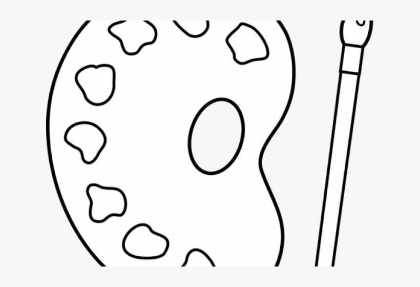 Paint Palette Clip Art Black And White