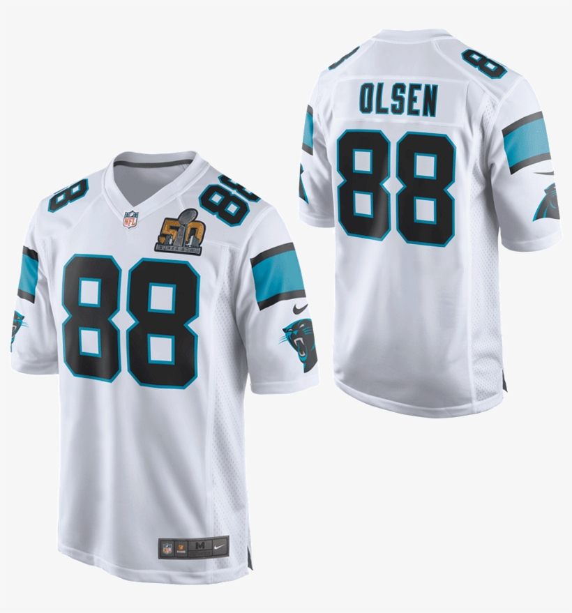 Netherlands Super Bowl 50 Panthers Jersey Greg Olsen - Nfl Jerseys Broncos, transparent png download