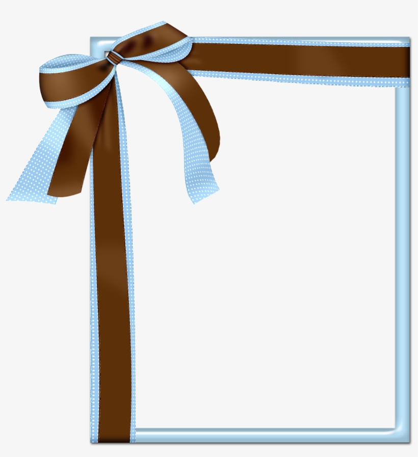 Cookie Clipart Borders Frame With Blue Ribbon PNG Image Transparent
