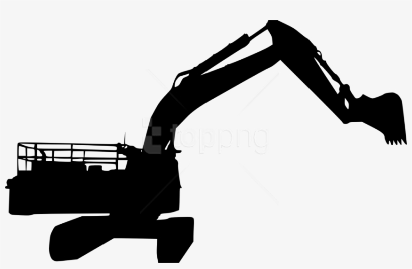 Excavator Silhouette Png, transparent png download