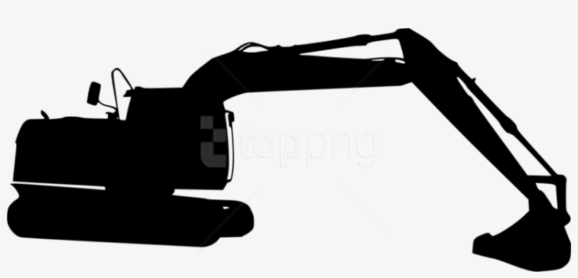 Free Png Excavator Silhouette Png - Excavator Silhouette, transparent png download