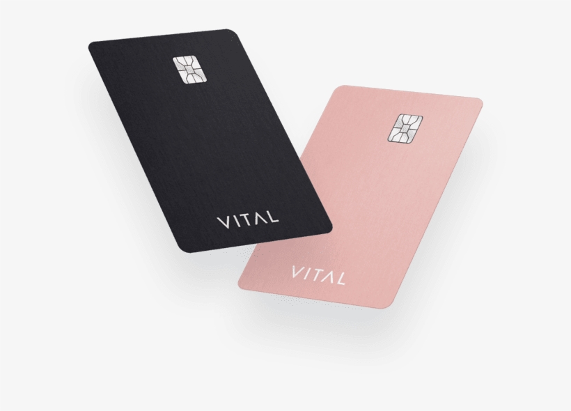 Black And Pink Vital Cards Black Vital Credit Card - Vital Card, transparent png download