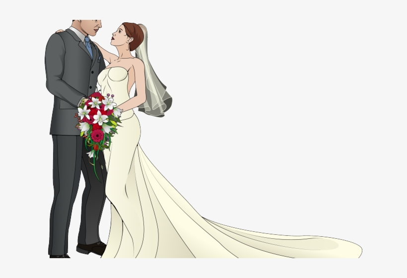Couple Clipart Marriage - Bride, transparent png download