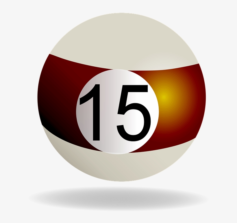 Billiard Striped Ball Brown, 15, Billiard, Pool, Game - Cue Sports, transparent png download