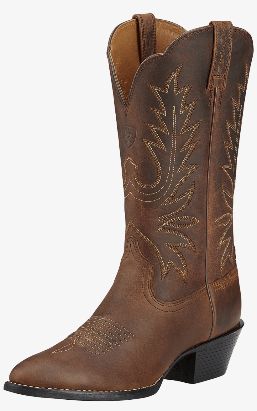 Ariat Women's Heritage Western R Toe Cowgirl Boot - Justin Bent Rail Distressed Cognac, transparent png download