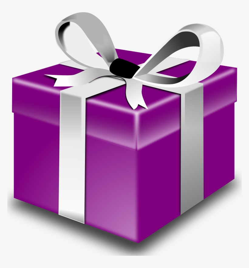 Free Purple Present - Present Clip Art, transparent png download