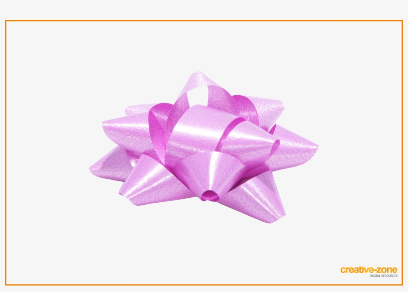 Purple Gift Bow, Star - Construction Paper, transparent png download