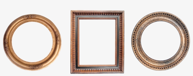 Framed Art For Your Wall Gold Design Carved Filigreed - Oval Frame, transparent png download
