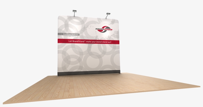8' Waveline Flat Pop-up Display With Graphic And Hardware - Banner, transparent png download