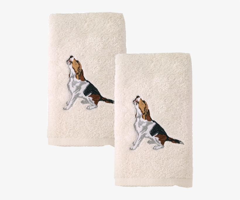 Avanti Linens' Beagle 2-pack Hand Towel - English Foxhound, transparent png download